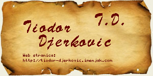 Tiodor Đerković vizit kartica